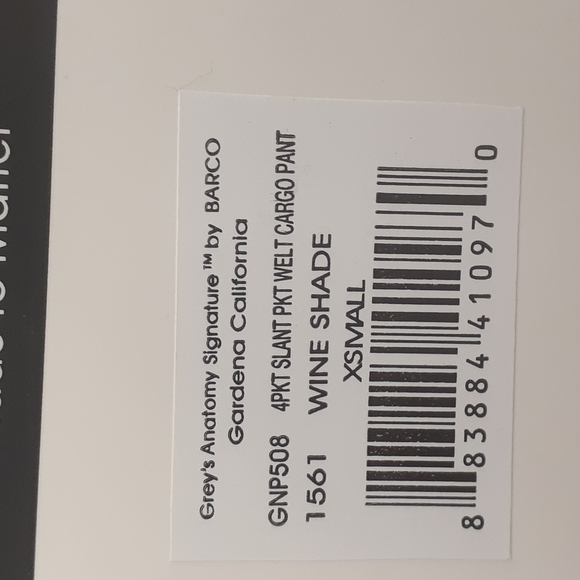 Grey’s Anatomy scrub top XS SET wine shade - Picture 6 of 6